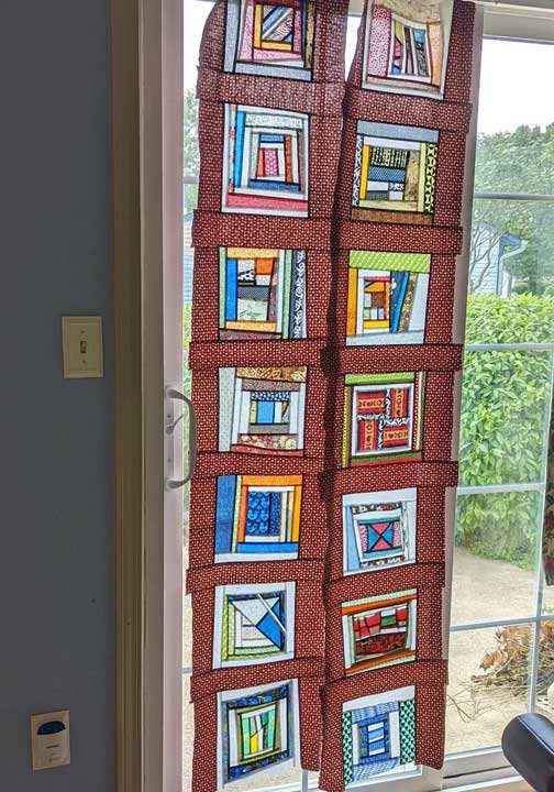 Scrappy Quilt Window Panels