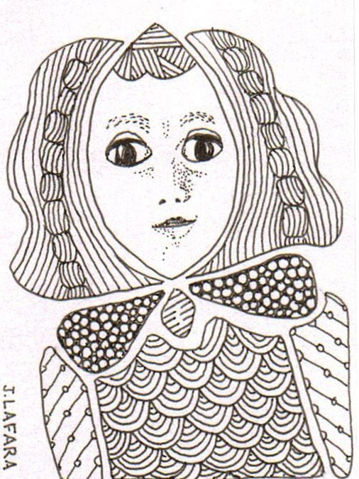 Girl Zentangle
