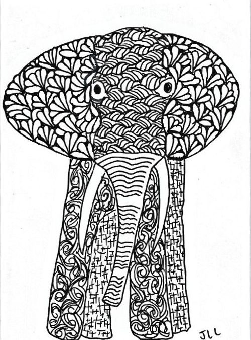 Zentangle Elephant