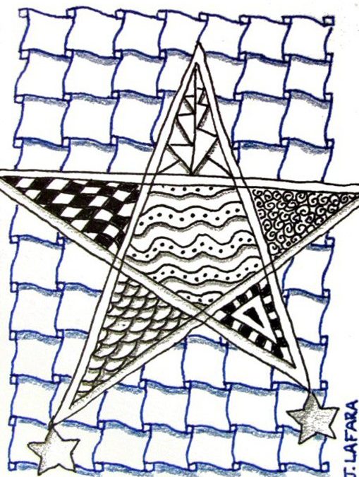Zentangle Hanging Star
