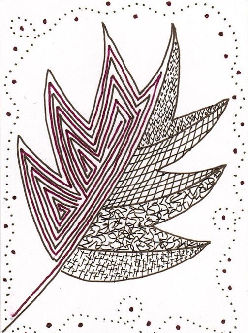 Zentangle Leaf