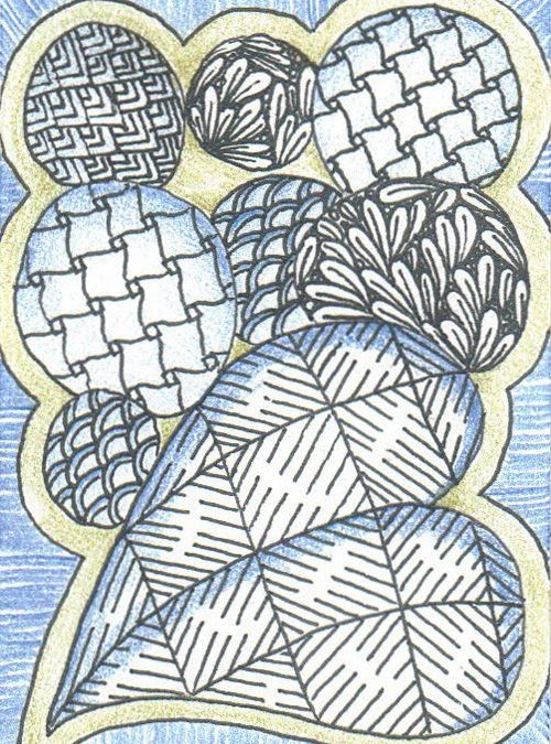 Zentangle Love is Blue
