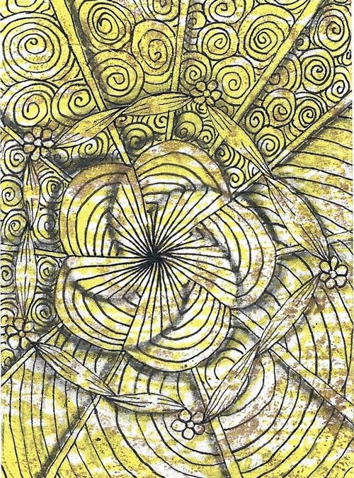 Zentangle Flower Print